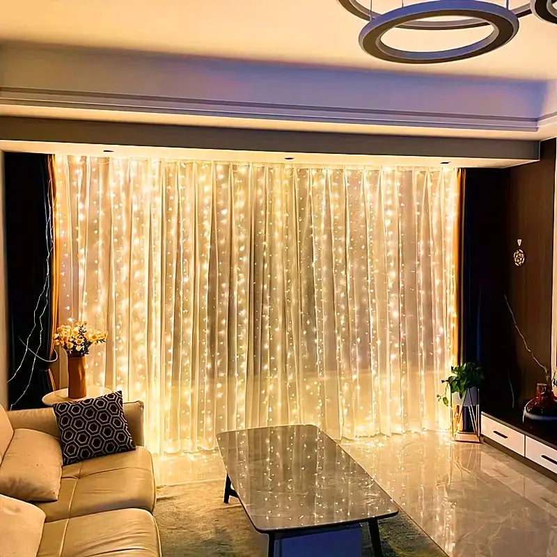 Cascada Magica Cortina de Luces LED 3x3m
