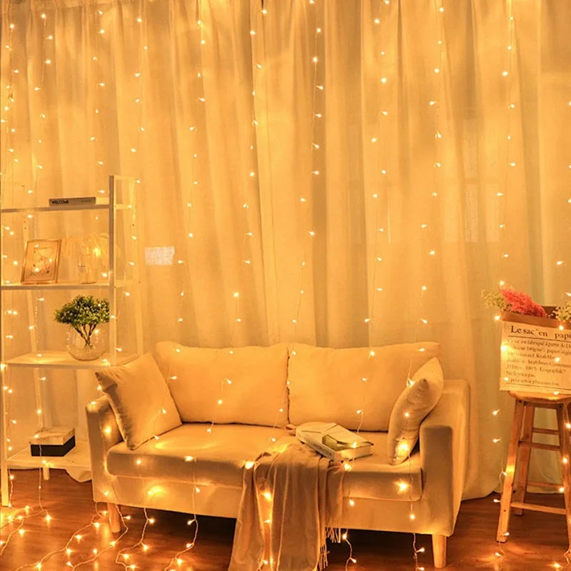 Cascada Magica Cortina de Luces LED 3x3m