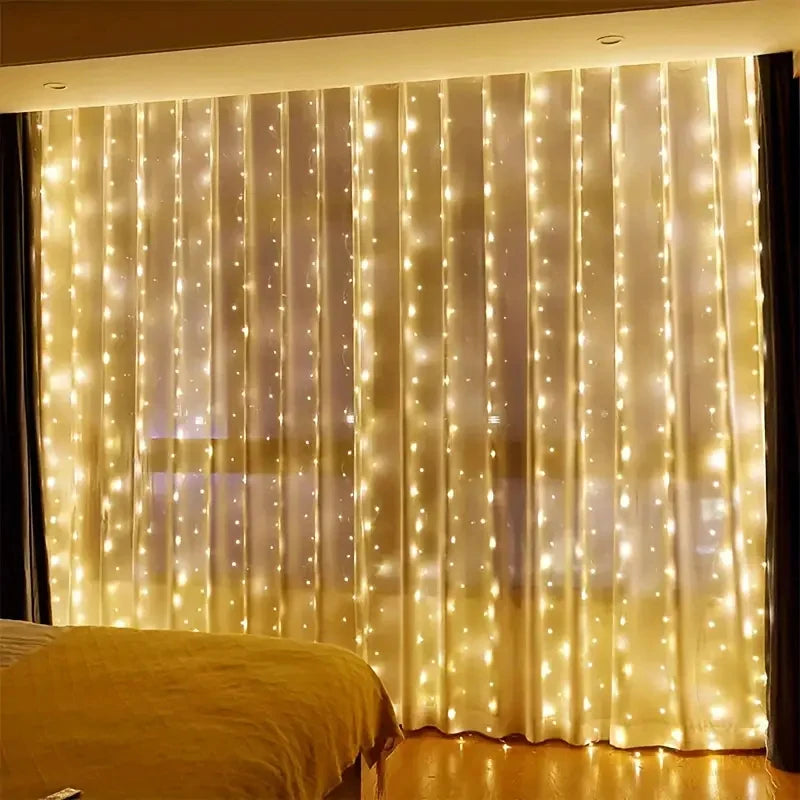 Cascada Magica Cortina de Luces LED 3x3m